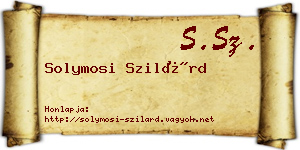 Solymosi Szilárd névjegykártya