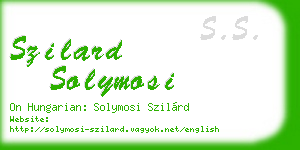 szilard solymosi business card